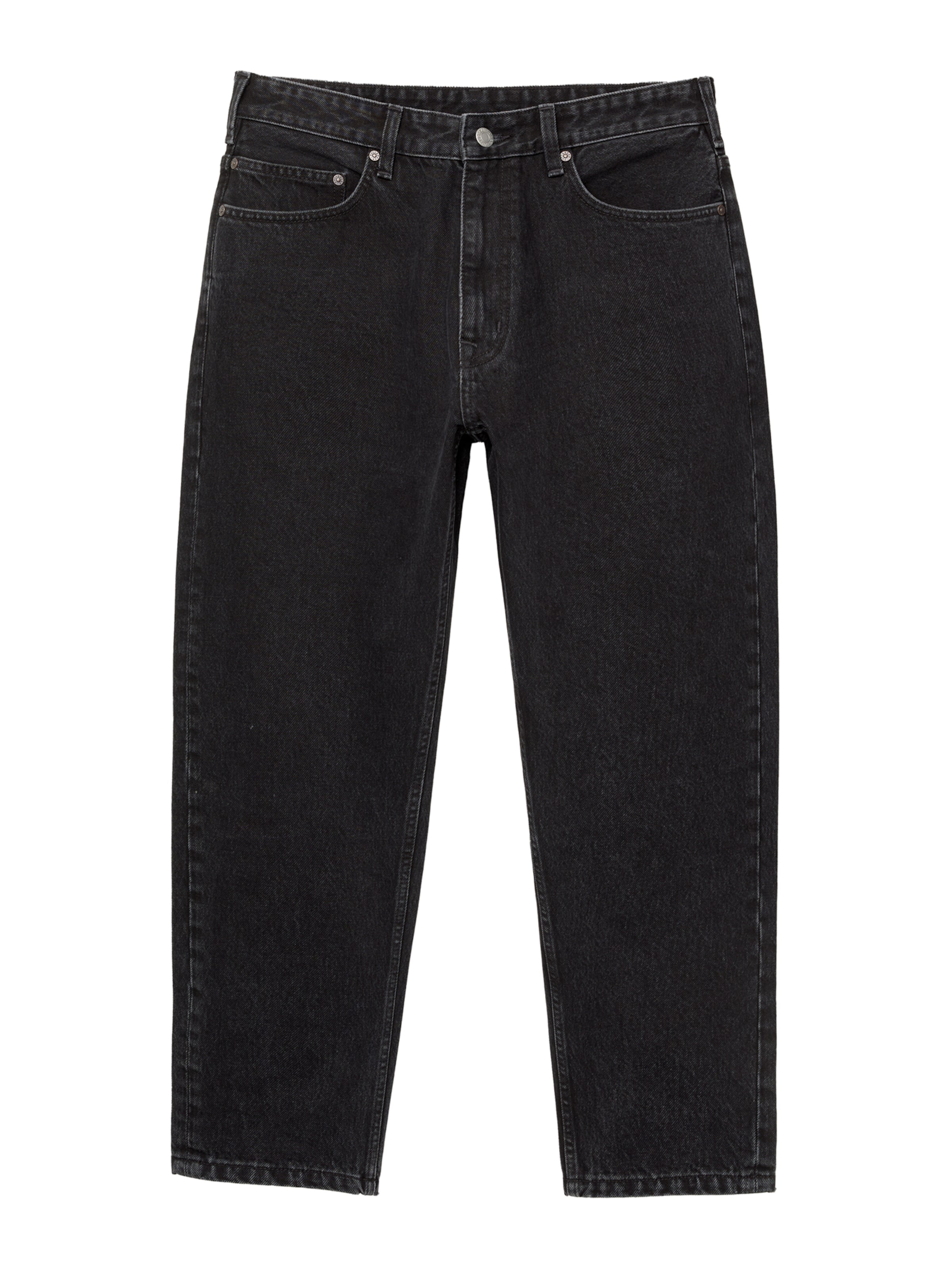 Pull&Bear Regular Дънки в черно: отпред