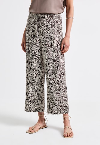 STREET ONE Wide leg Pants 'Emee' in Brown: front