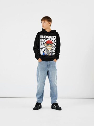 NAME IT Sweatshirt 'Bored Ape' in Black