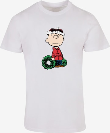 Merchcode Shirt 'Peanuts Wreath' in Wit: voorkant