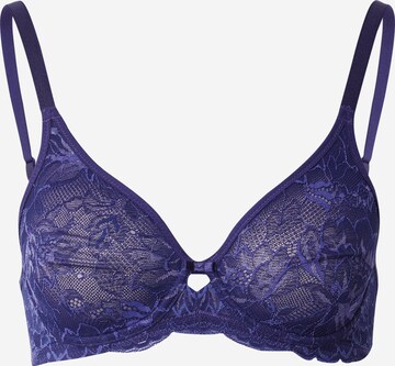 TRIUMPH T-shirt Bra 'Amourette Charm T W02' in Blue: front