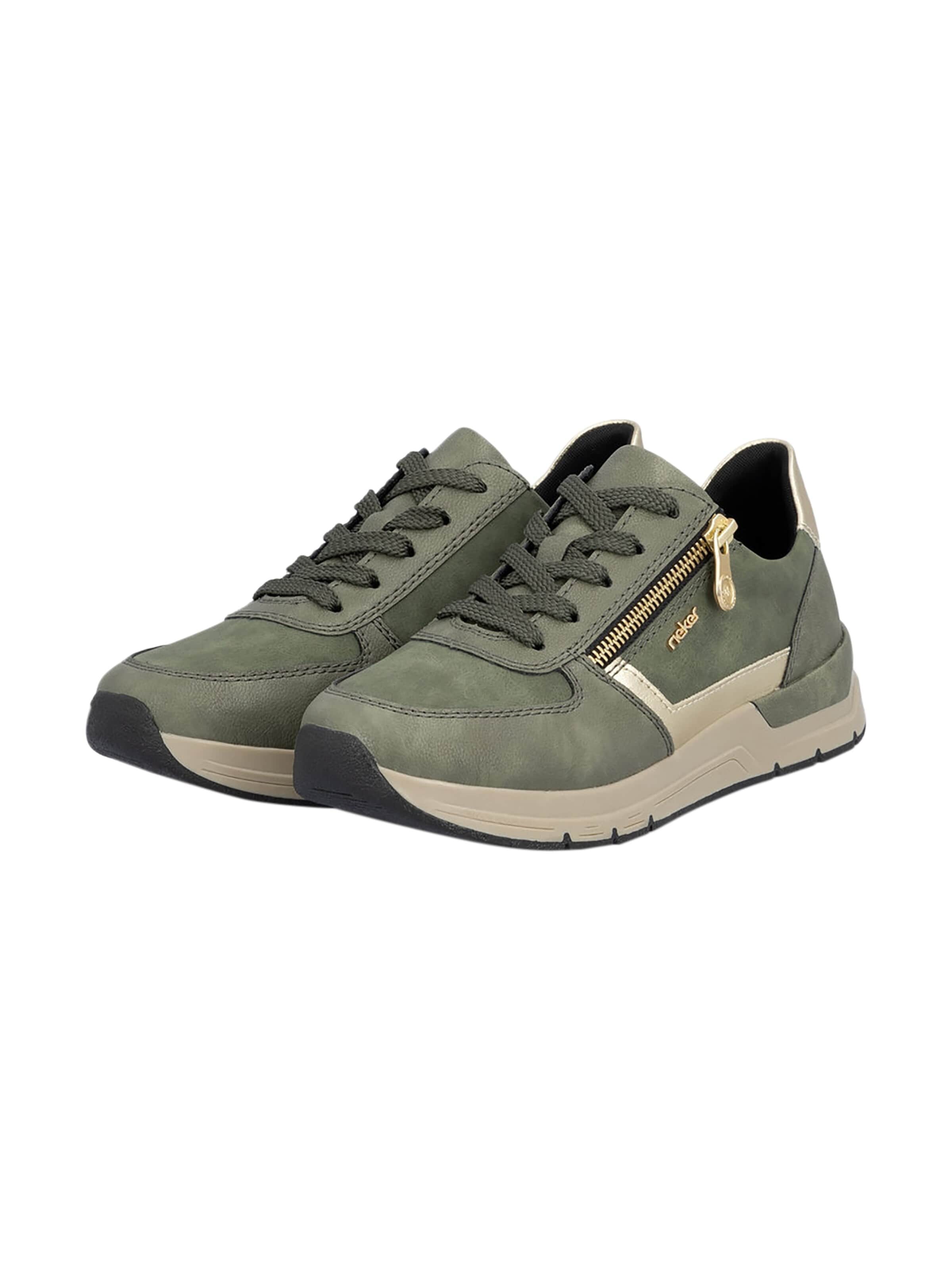 Scarpa stringata sportiva di Rieker in verde