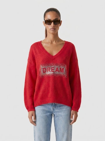 Pull-over oversize 'Silja' americandreams en rouge