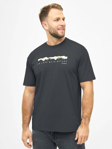NIKIN Shirt 'TreeShirt Mountain Panorama' in Grey