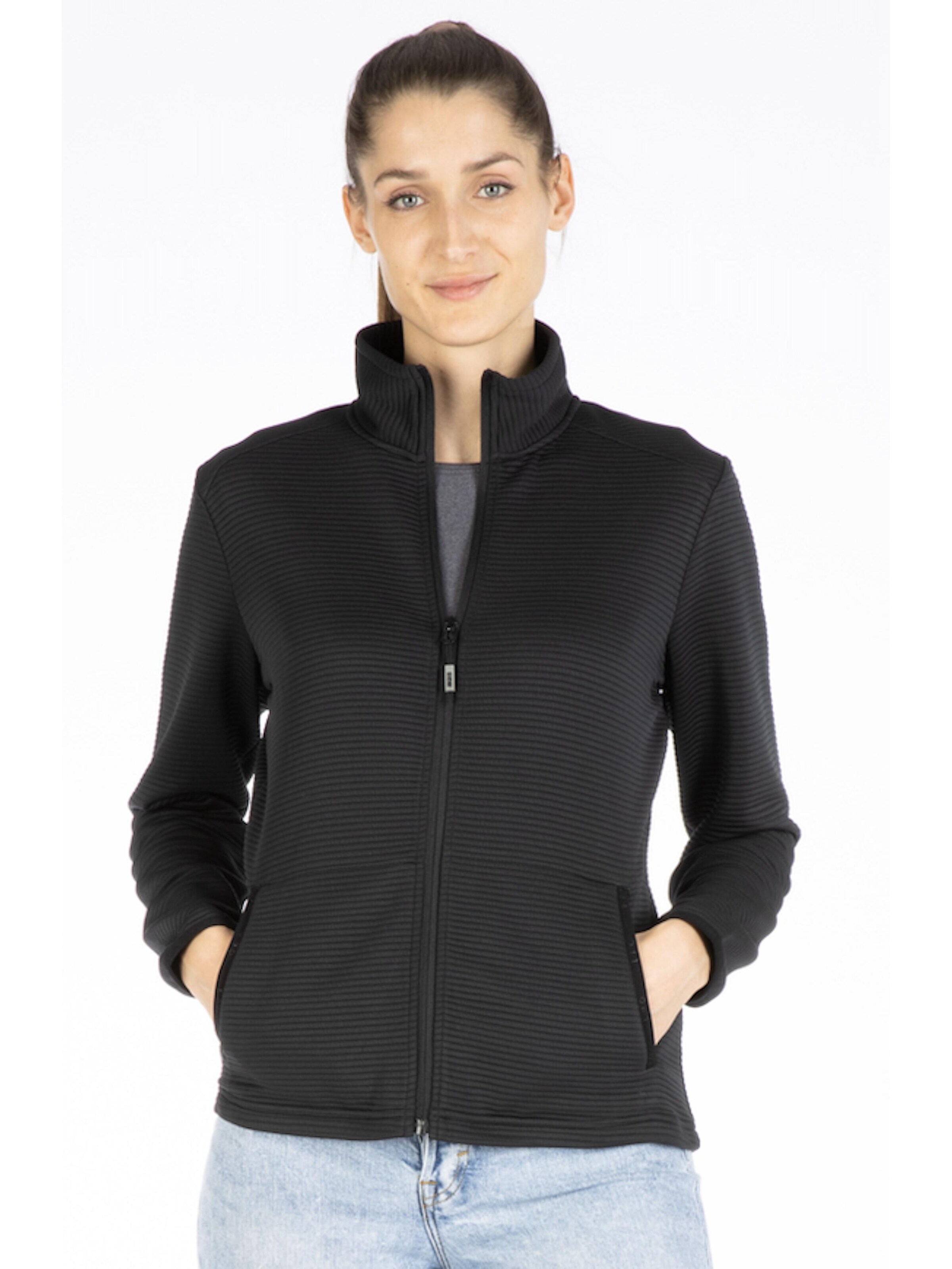 LPO Fleecejacke 'XARA'‌‌‌‌ in Schwarz: Vorderseite