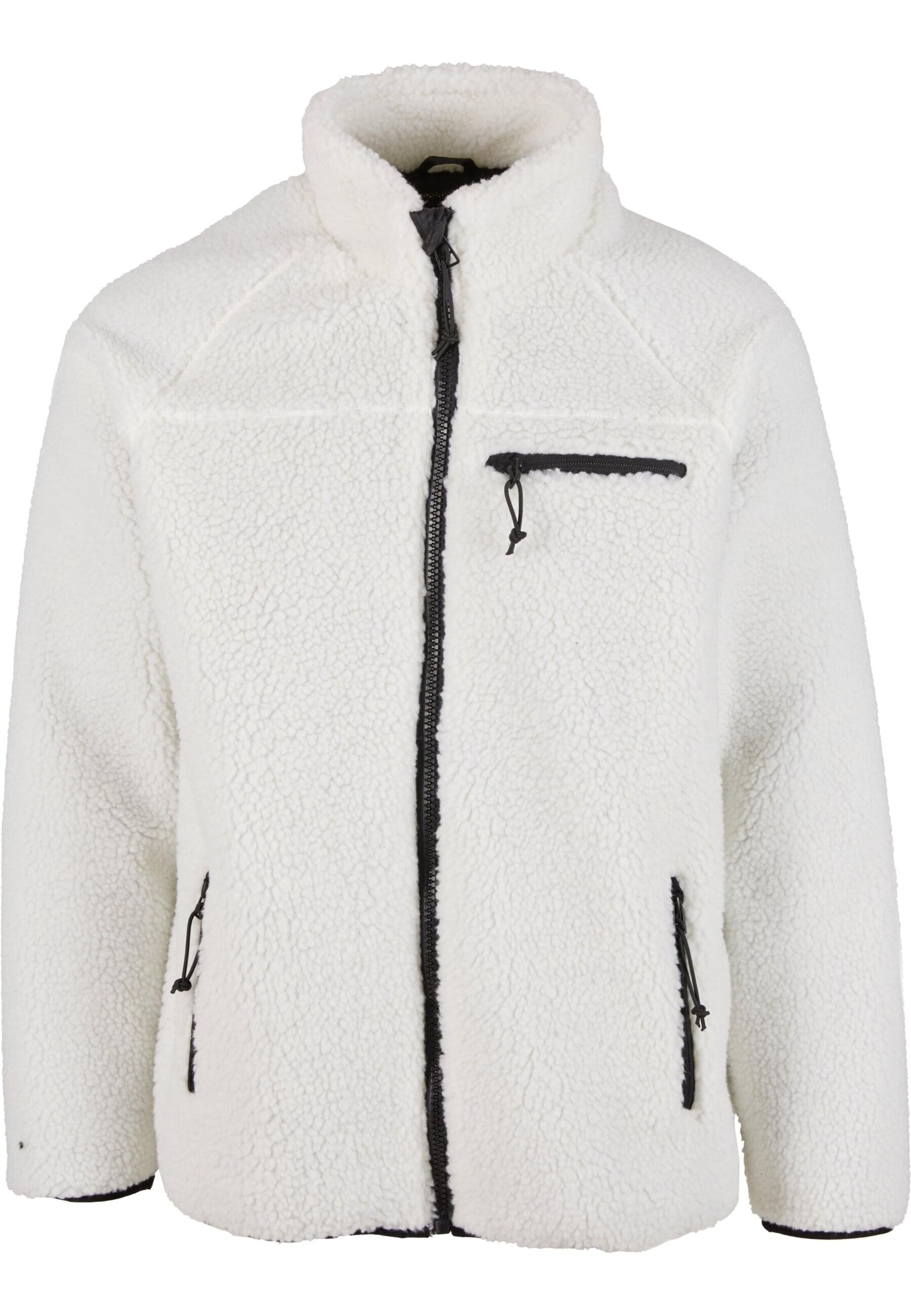 Brandit Fleece jas in Wit: voorkant