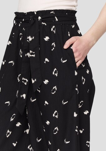 QS Wide leg Broek in Zwart