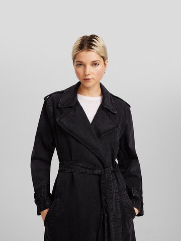 Bershka Between-Seasons Coat in Black