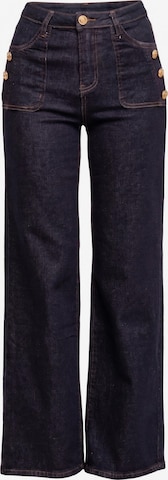 Tantra Regular Jeans 'Jeans rectos de tiro alto con bolsillos frontales y detalle de botones dorados' in Blue: front