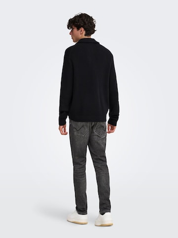 Only & Sons Slimfit Jeans 'LOOM' in Schwarz