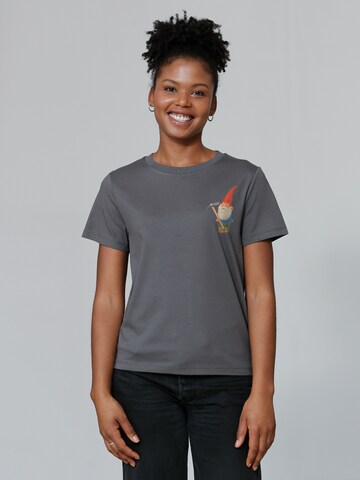 Watapparel Shirt 'Gartenzwerg' in Grau: Vorderseite