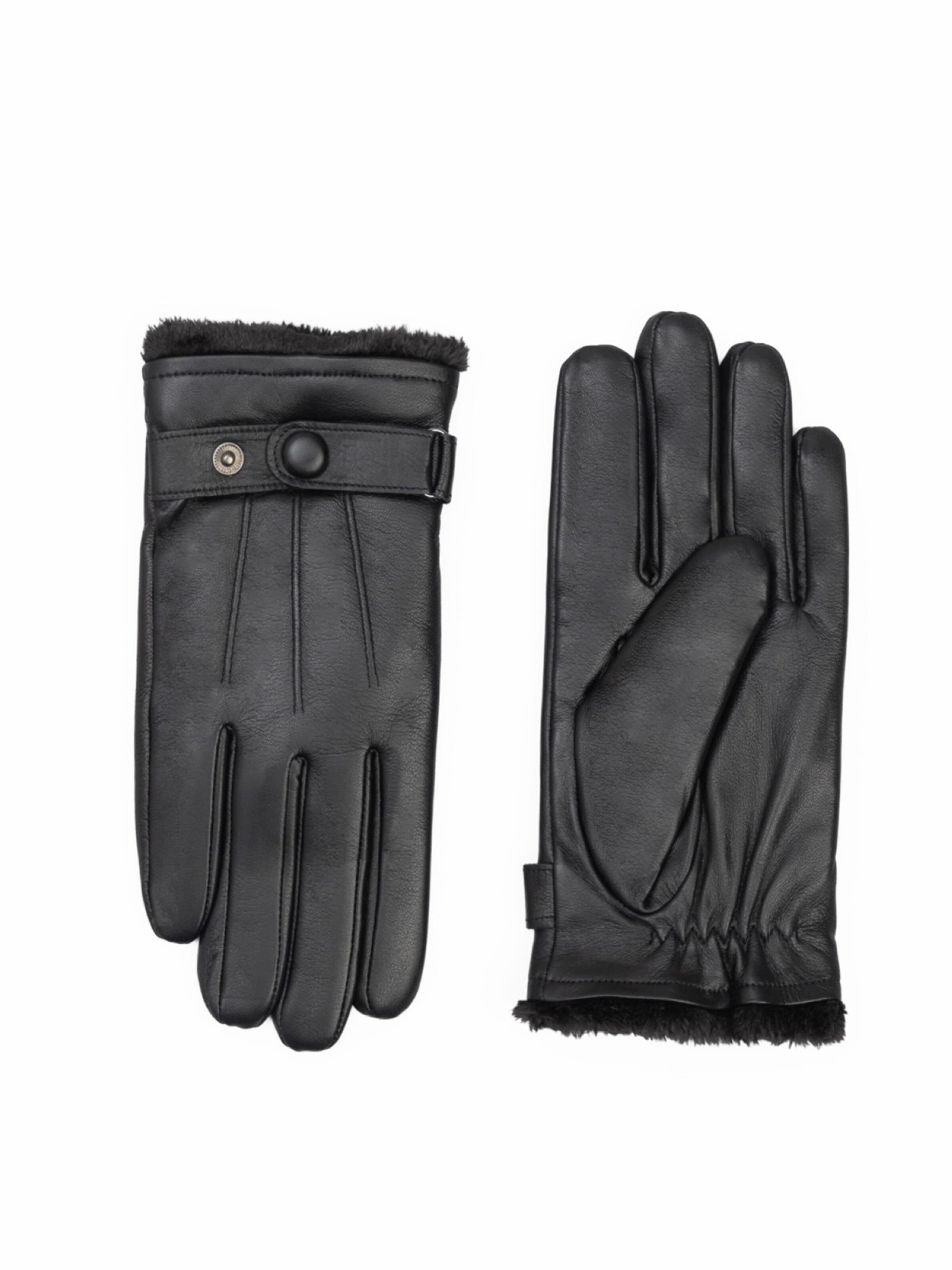 L'Arte Milano Fingerhandschuhe‌‌‌‌‌‌‌ in Schwarz: Vorderseite