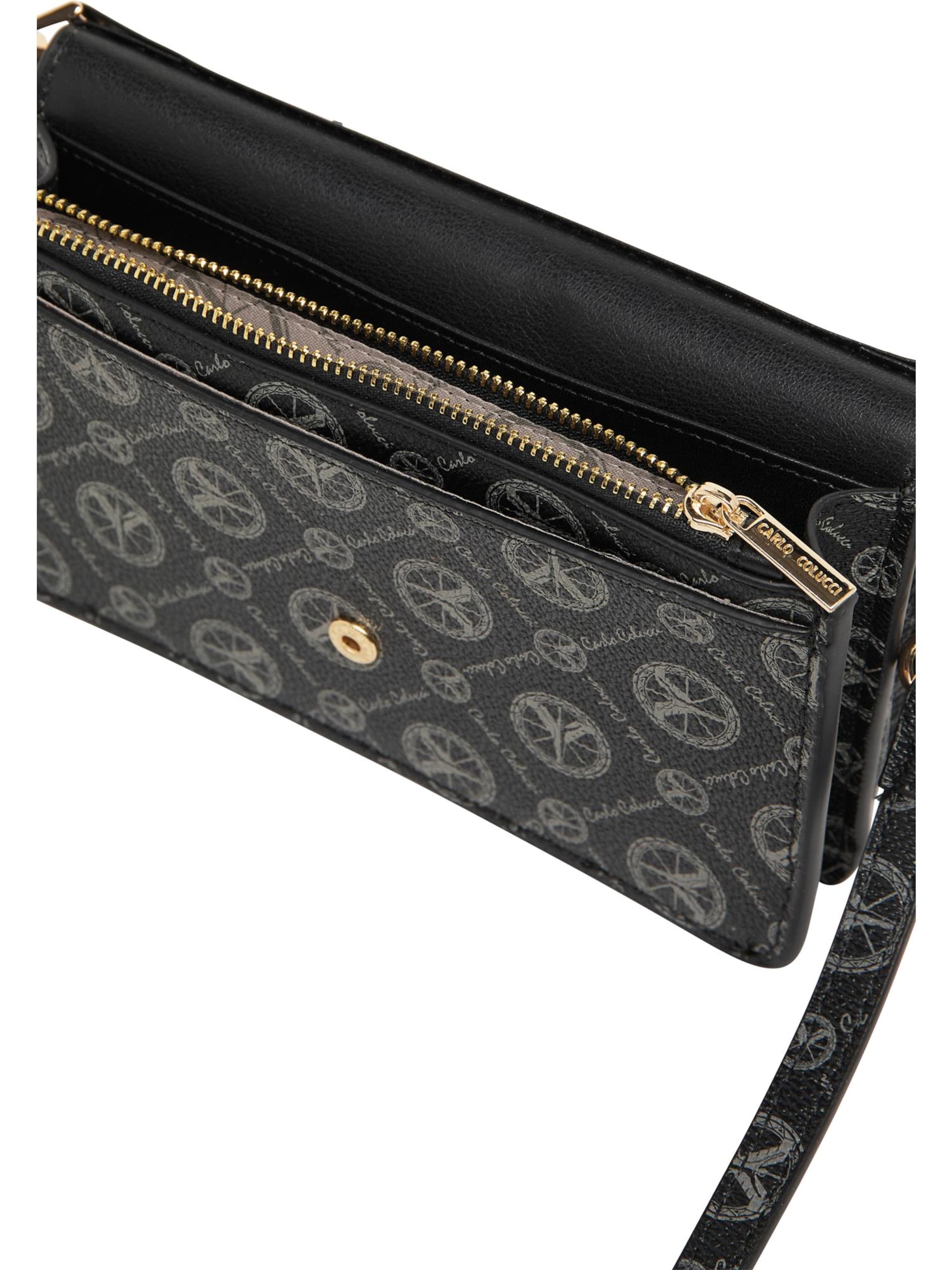 Carlo Colucci Schultertasche ' Dalbosco ' in Schwarz