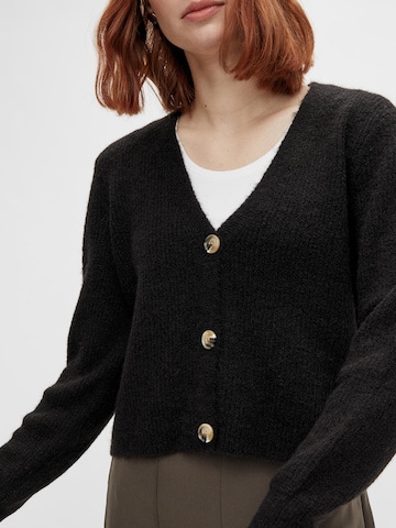 PIECES Knit Cardigan 'Ellen' in Black