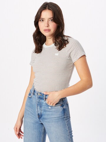 T-shirt 'Rib Baby Tee' LEVI'S ® en blanc : devant