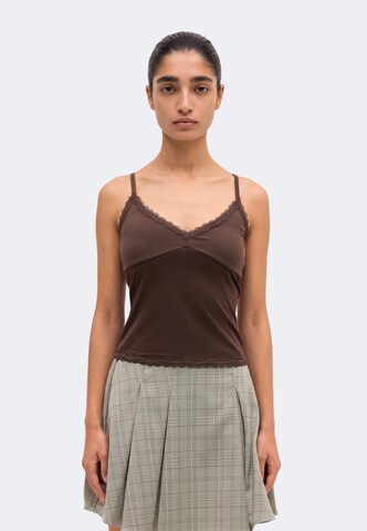 HOLLISTER Top in Brown: front