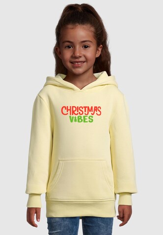 Merchcode Sweatshirt 'Christmas Vibes' in Yellow: front