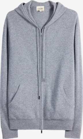 Vestes en maille 'Men's Zip-Up Cashmere Hoodie' GOBI Cashmere en gris : devant