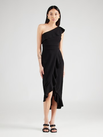 WAL G. فستان سهرة 'RAQUEL' بلون أسود: الأمام