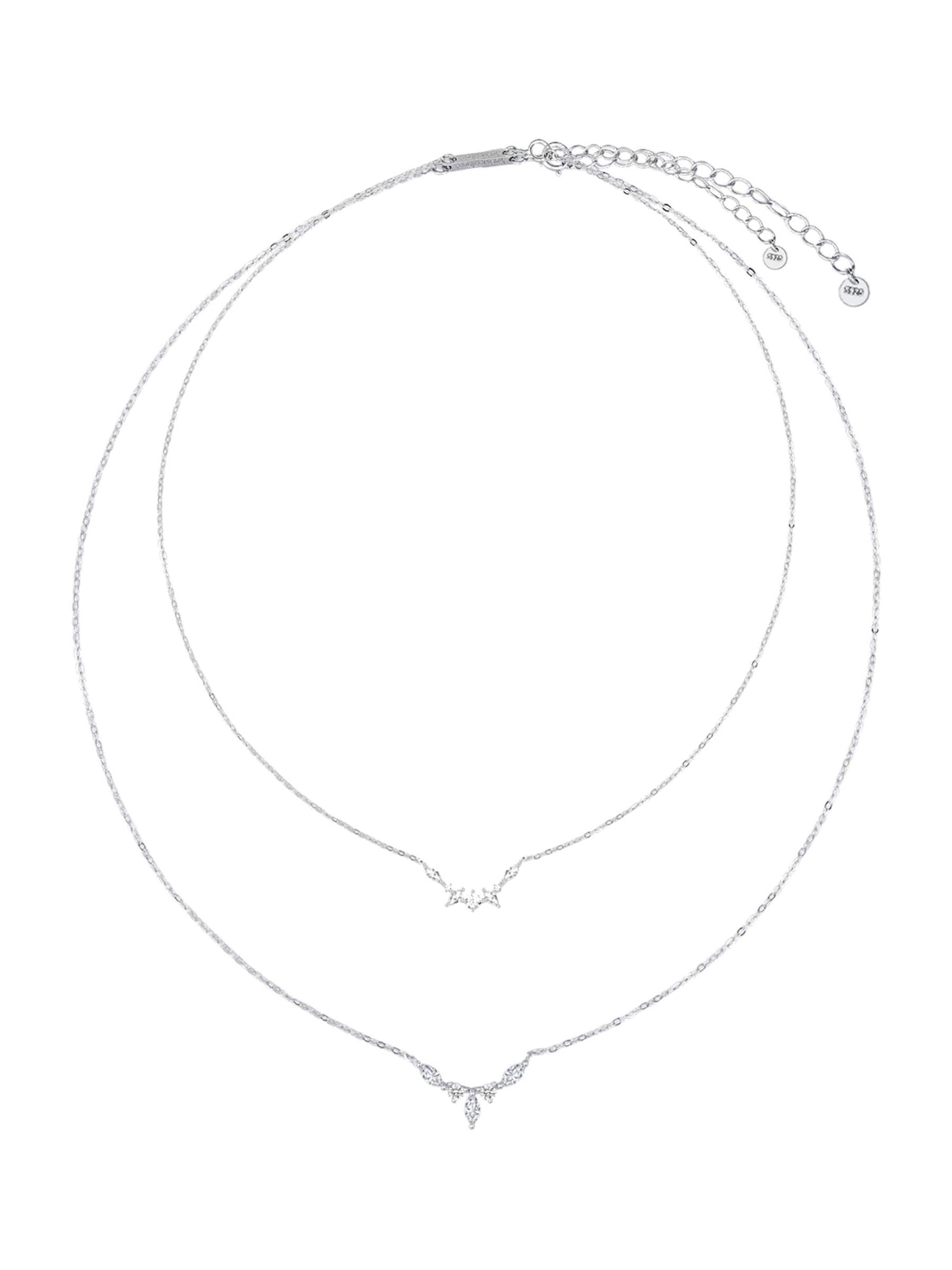 Hey Happiness Sieraden set 'Gemstone Crown & Fireworks Necklace' in Zilver