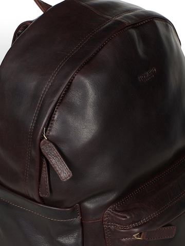 Howard London - Mochila 'Backpack Ben Dark Brown' en marrón