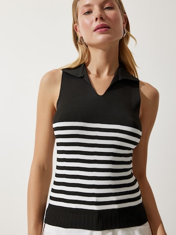 Tops en tricot Happiness İstanbul en noir