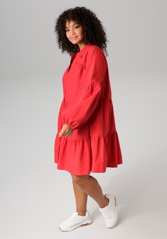 Aniston Shirt Dress in Red