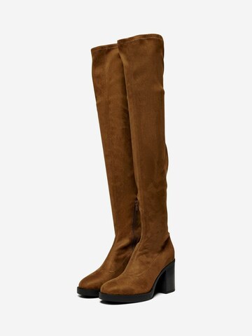 ONLY Over the Knee Boots in Brown