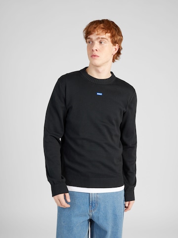 HUGO Blue - Pullover 'San Cosmo' em preto: frente