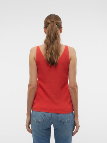 VERO MODA Knitted top 'NEWLEX' in Red