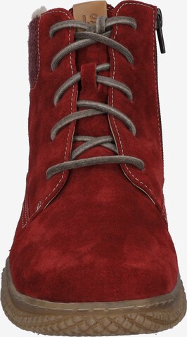 JOSEF SEIBEL Lace-Up Ankle Boots 'Amelie' in Red