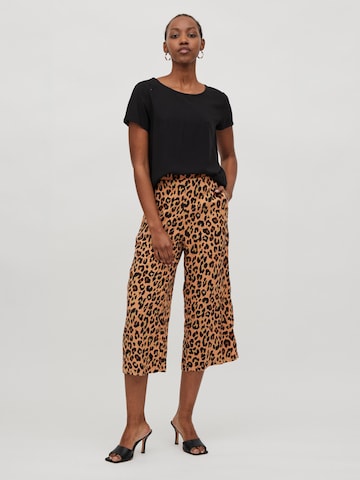 VILA Wide leg Trousers 'VIPaya' in Brown