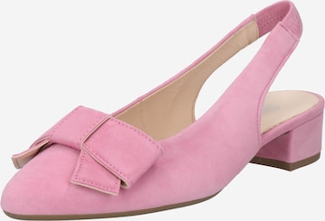 GABOR - Sapatos abertos atrás em rosa: frente