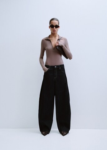 MANGO Tapered Jeans 'Sila' in Black