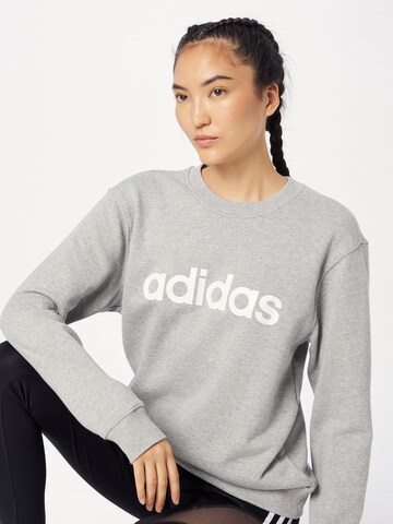 ADIDAS SPORTSWEAR Sweatshirt 'Essentials Linear French Terry' in Grau