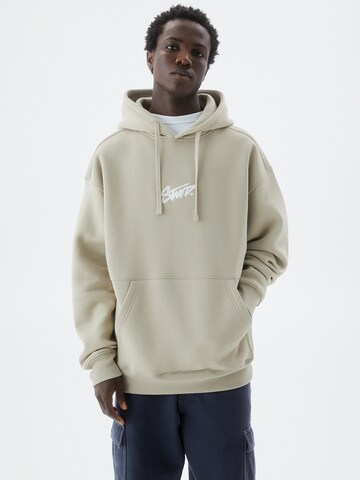 Pull&Bear Sweatshirt in Beige: front