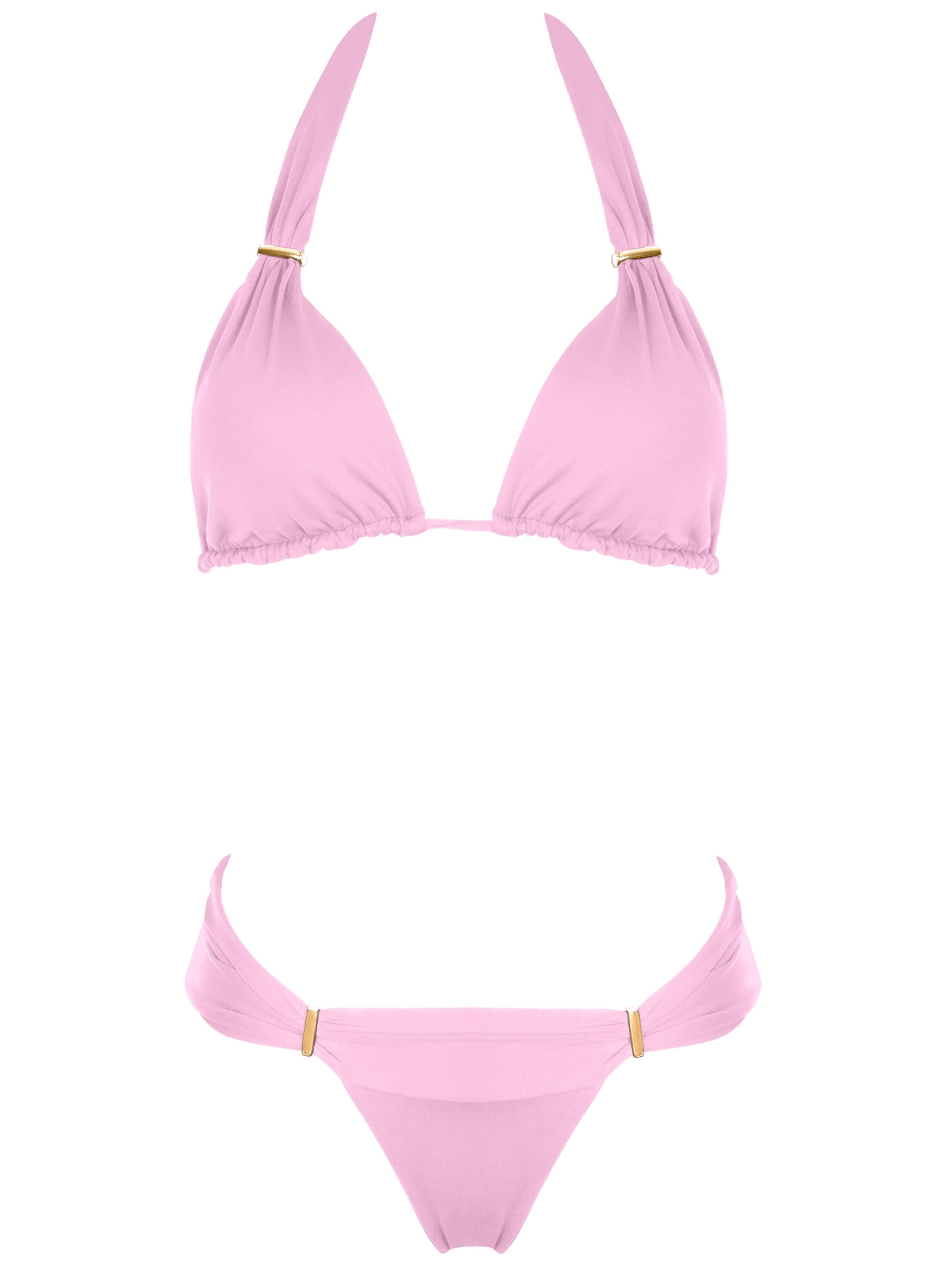 SEA ME SWIM Triangle Bikini 'CANCUN' in Pink: front