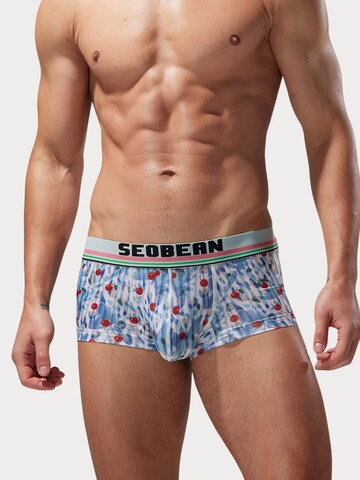 SEOBEAN Boxershorts 'Tropical Leaves Cherry'‌‌‌‌‌‌‌‌‌ in Weiß: Vorderseite