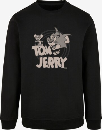 ABSOLUTE CULT Sweatshirt 'Tom and Jerry - Circle' in Schwarz: predná strana