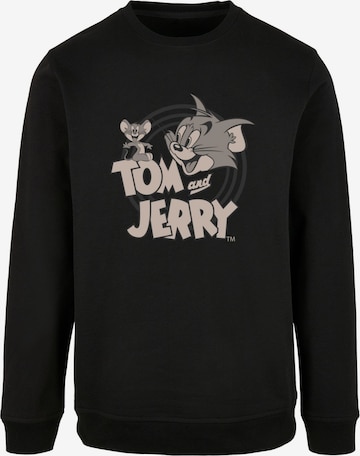 ABSOLUTE CULT Sweatshirt 'Tom and Jerry - Circle' in Zwart: voorkant