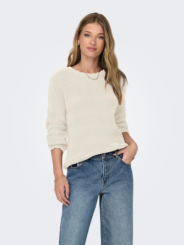 Pull-over 'BELLA' ONLY en blanc : devant