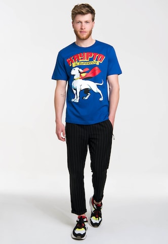 LOGOSHIRT Shirt 'Superdog - Krypto - DC Comics' in Blauw