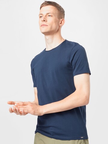 OLYMP Slim fit Majica 'Level 5' | modra barva: sprednja stran