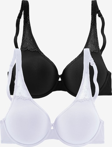 PETITE FLEUR T-shirt Bra in Black: front