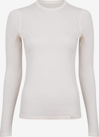 DANISH ENDURANCE Funktionsshirt 'Women's Merino Long Sleeved Shirt' in Weiß: predná strana