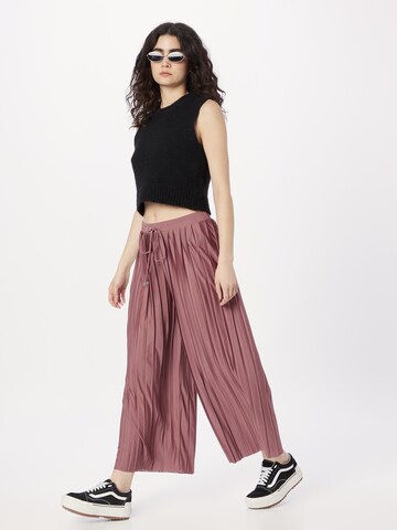 ABOUT YOU - Perna larga Calças 'Caren Trousers' em rosa