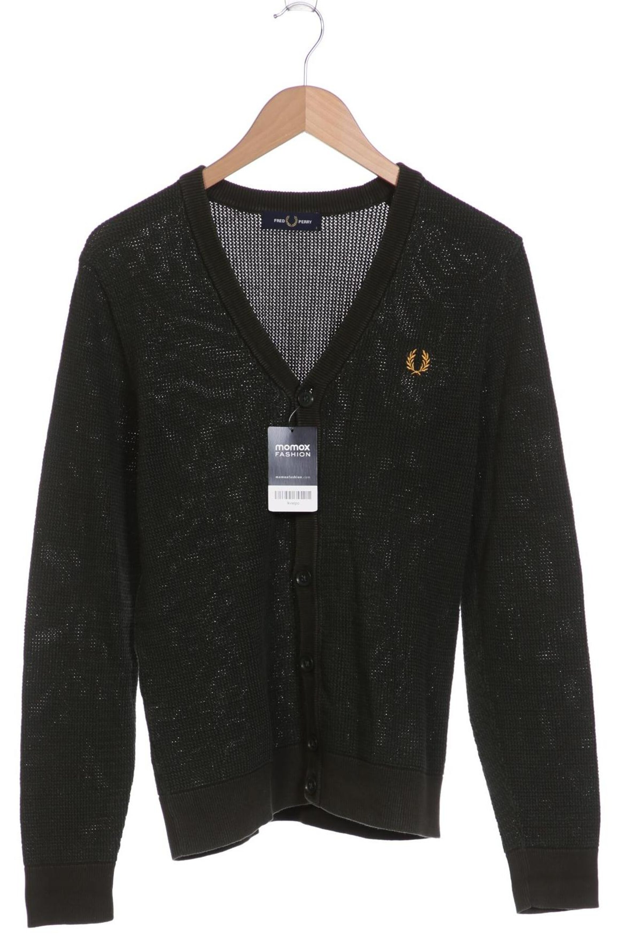 Fred Perry Strickjacke M in Grün: Vorderseite