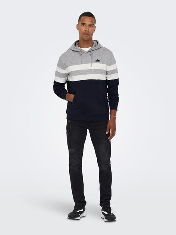 Only & Sons Sweatshirt 'Jacob' in Blue