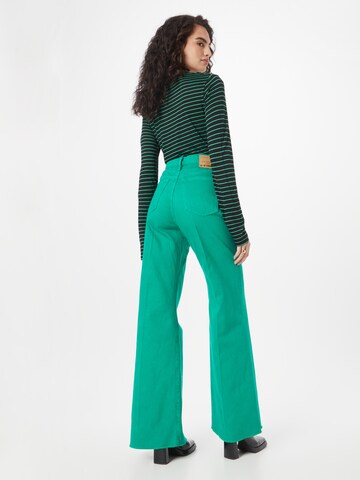 G-Star RAW Široke hlačnice Kavbojke | zelena barva