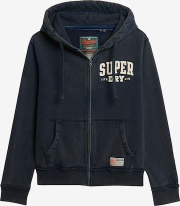 Superdry Sweatvest in Blauw: voorkant